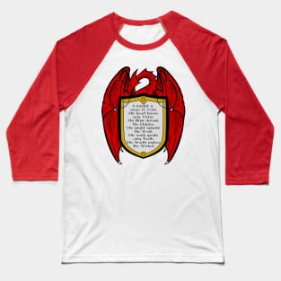 A Knight's Dragon Heart Baseball T-Shirt